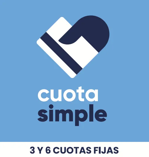 Figura de una mano sosteniendo una tarjeta - Promoción de Cuota Simple